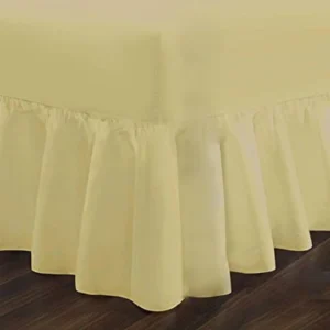 100% Egyptian Cotton Frilled Valance Fitted Sheet In 10 Colours.